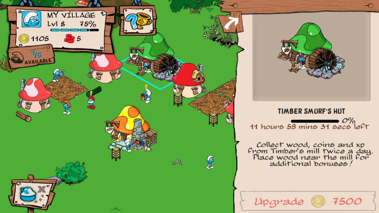 download the smurfs village game